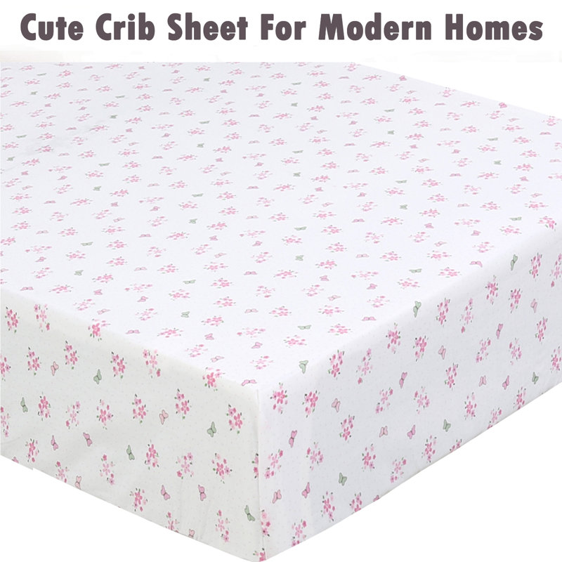 100% Cotton Floral Fitted Sheet