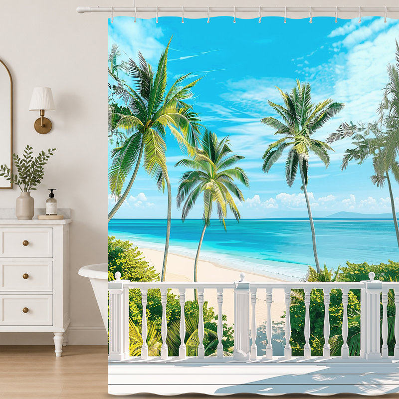 Shower Curtains with Hooks Included