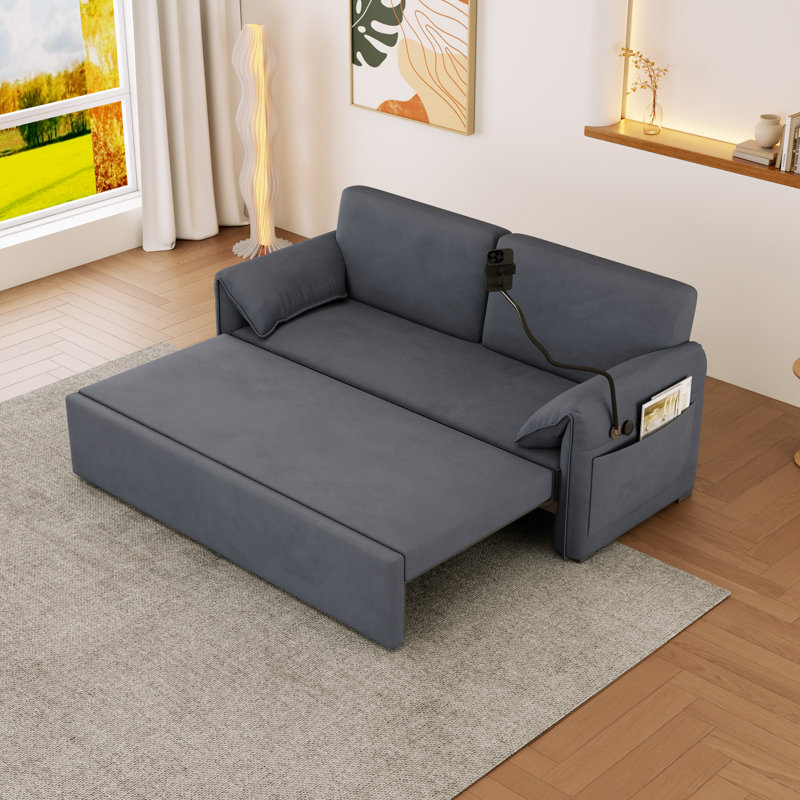 Folding Sofa Bed, Gray