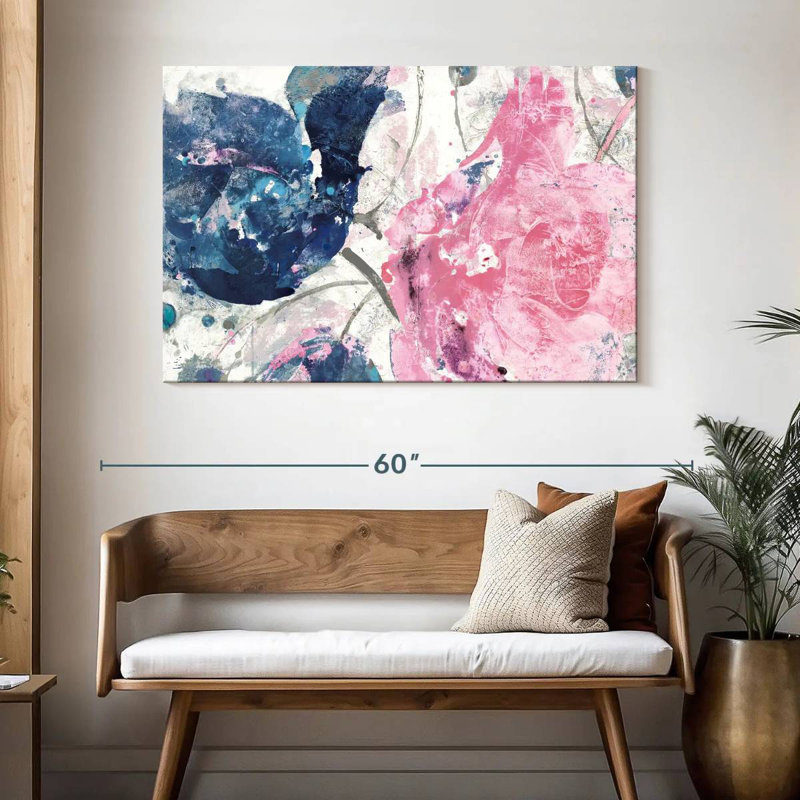 Avery Fireworks Abstract Navy Blue Flower, 32" H x 48" W