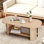 Table basse ovale simple avec rangement 43,31 po
