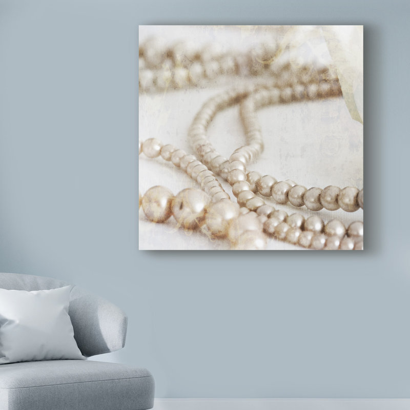 « antique perles », reproduction de photo sur toile tendue, H 14 po x l 14 po x P 2 po