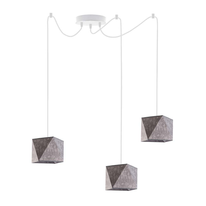 Carnevale 3 - Light Cluster Pendant, Grey, White