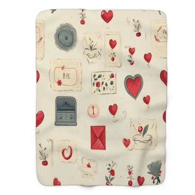 Retro Note - Couverture sherpa de qualité supérieure 1 pièce