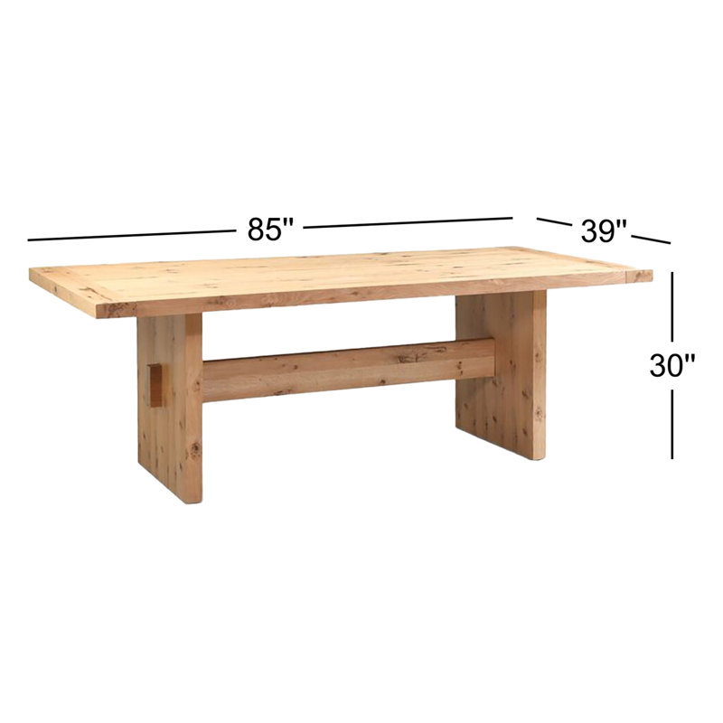 Alpine 85" Dining Table In Distressed Oak