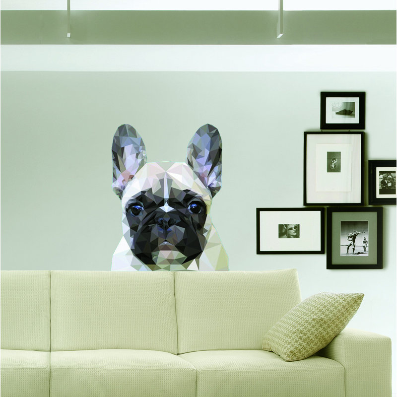 Décalcomanie murale Français Bulldog, H 39 po x l 33 po