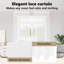 Curtains With Curtains Floral White Polyester-384632960