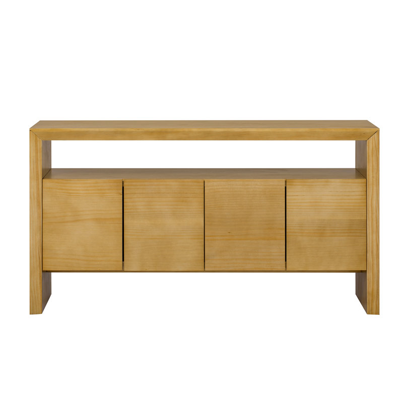 Buffet 60 po 4 portes, Naturel