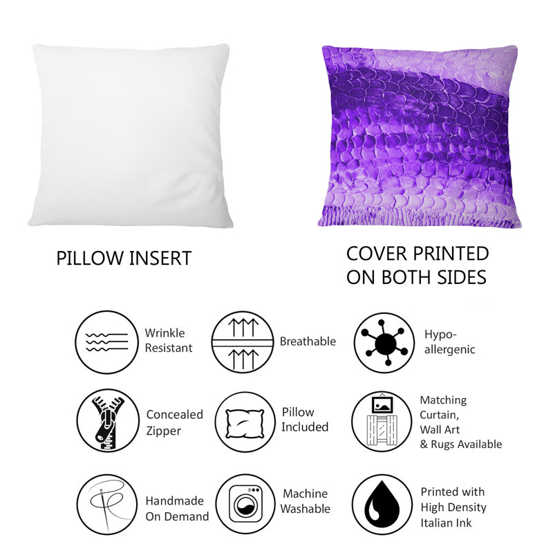 Coussin décoratif ultra violet et bleu univers III - imprimé moderne 1