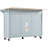 Grey Blue Rolling Kitchen Island With Storage. Soft-Close Hinges. 9.25" Package Height. Spacious Interior Foldable 47.24"X16.57" Counter And Drawer, Blue-217386634
