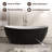 60" Freestanding Soaking Bathtub Acrylic Freestanding Tubs(White Inside, Black Outside)