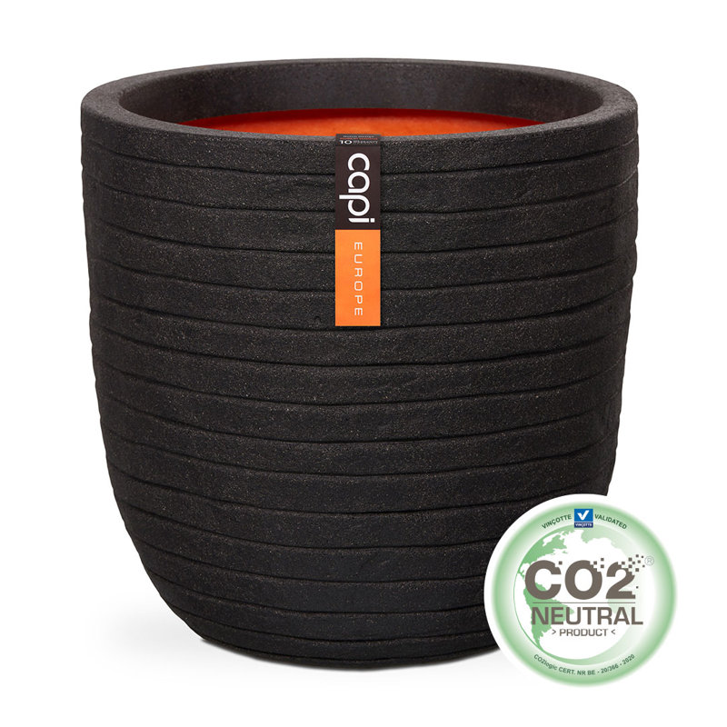 Pot Planter, 34cm H x 35cm W x 34cm D, Black