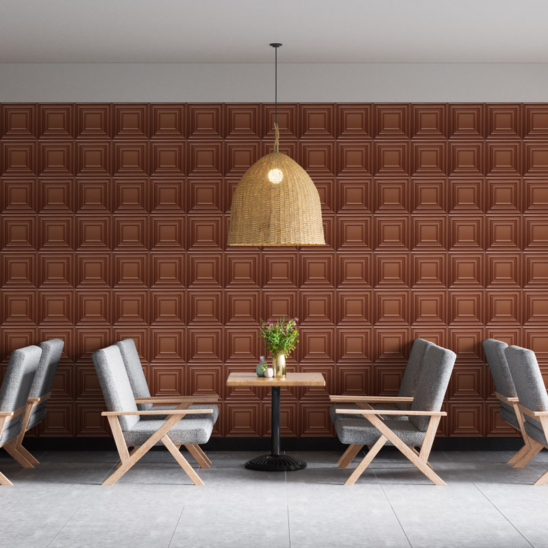 Carreau de plafond en PVC 2 pi x 2 pi Falkirk Perth, Cuivre antique