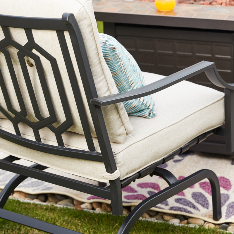 Strawn 2 - Person Patio Conversation Set with Cushions, Beige