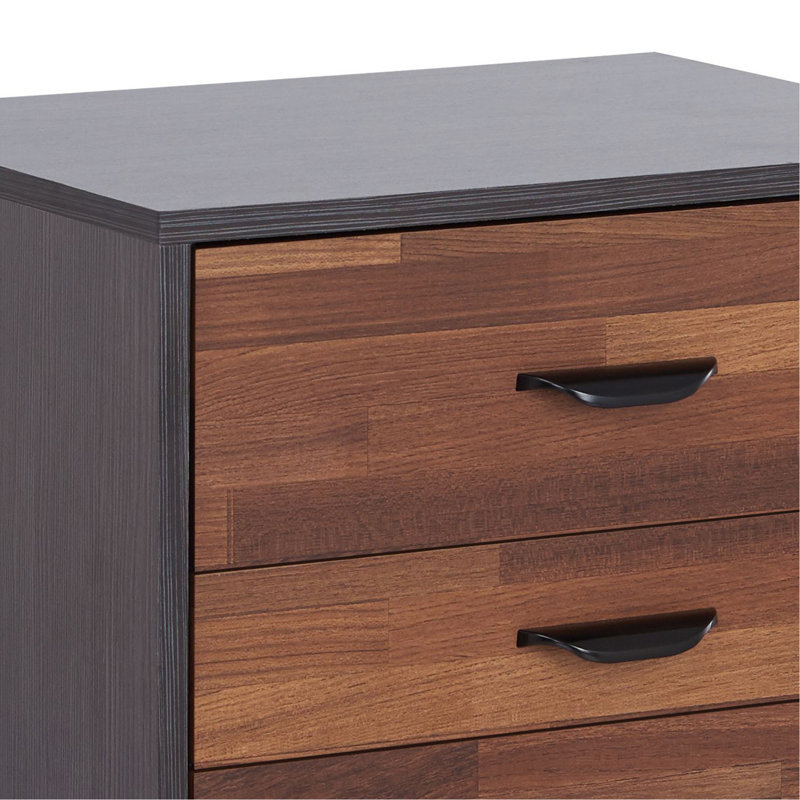 Walnut & Espresso Finish Accent Table