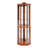 Oak Finish Cabinet With Glass Shelves And Adjustable Shelf Heights Elegant Trim-717831370