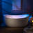 72" Whirlpool Water Jetted & Air Bubble Freestanding Heated Soaking Bathtub with LED Control Panel-108401997