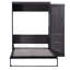 Lit pliant gris avec garde-robe et tiroirs-1114347464