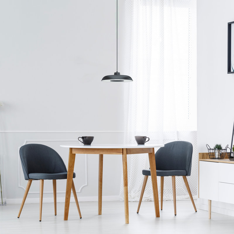 Black Satin LED Dome Pendant Light with Acrylic Shade