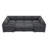 Abramson U-Shaped Chenille Modular Sleeper Cloud Sofa-697541208