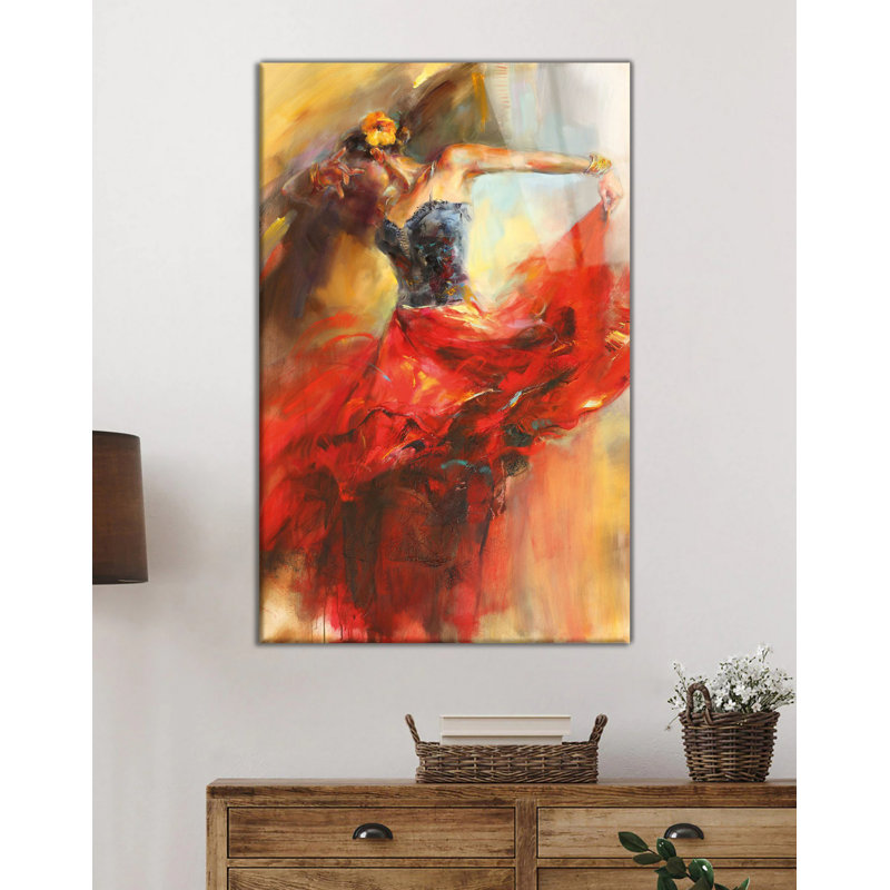 Élégante peinture décorative en verre trempé 18,1 po x 28,3 po | 100% verre trempé, épaisseur: 0,16 pouce | Superbe œuvre d'art pour la décoration intérieure, le salon et les espaces de bureau, durable et facile à nettoyer