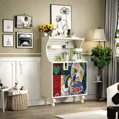 Multi-purpose art pattern accent cabinet