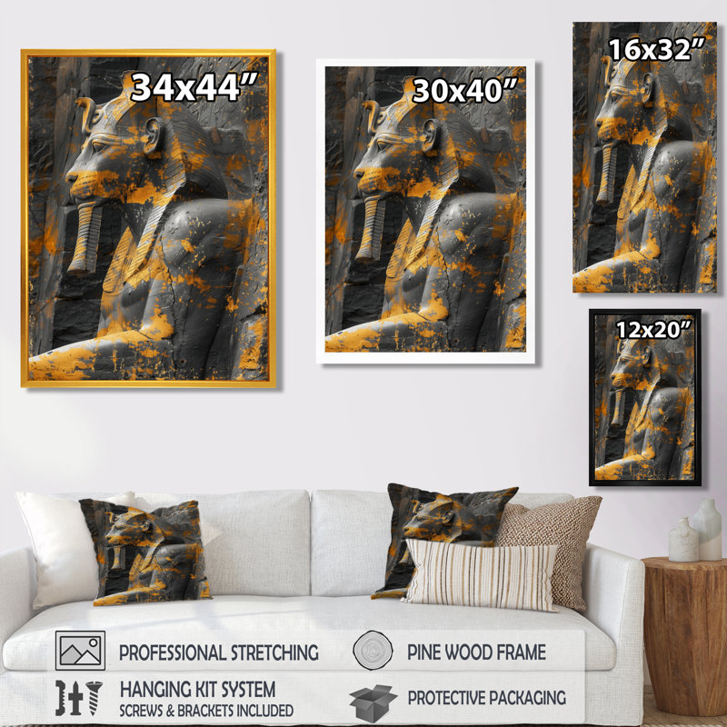  «Yellow Monicolin Sphinx Photo Mythical Creatures - Mythical Creatures, art mural, H 32 po x l 24 po x P 1 po
