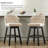 Aadhvika Upholstered BarStools with Solid Wood Frame-104100025-104100028