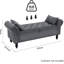 133cm Wide Velvet Standard Ottoman-457455985