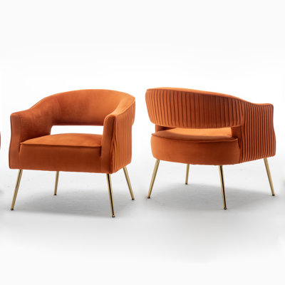Fauteuil d'appoint en velours Chynna
