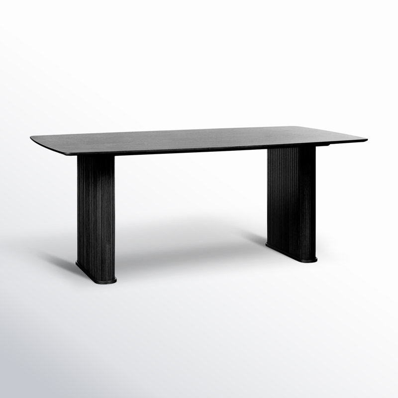 Iris 75" Dining Table, Black Oak