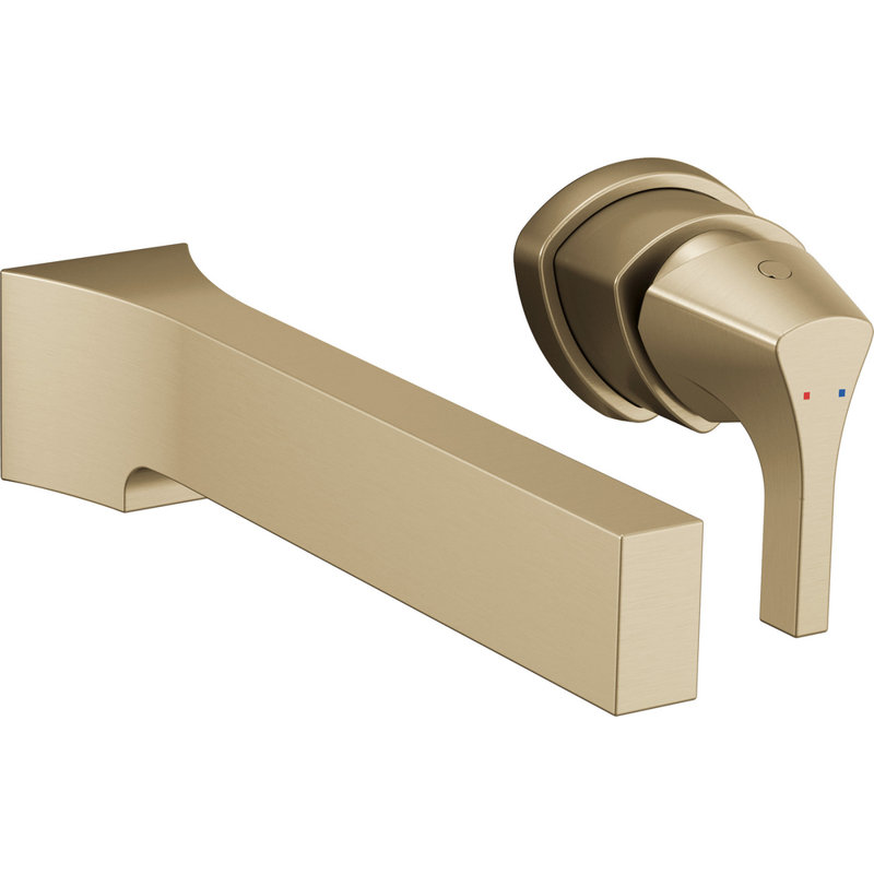 Zura Trim Wall Mounted Bathroom Faucet, Champagne Bronze