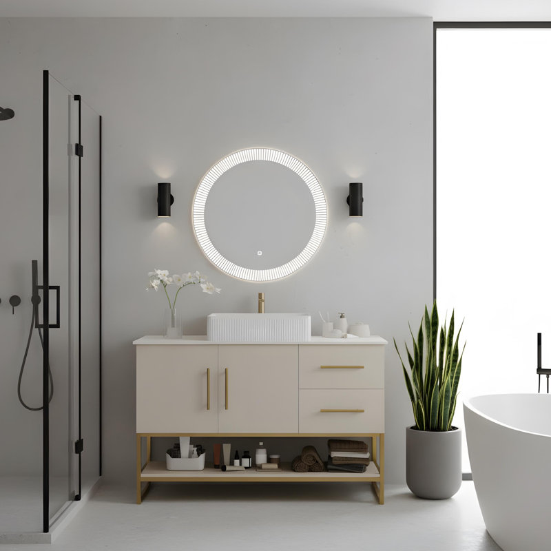 Meuble-lavabo moderne avec lavabo en céramique