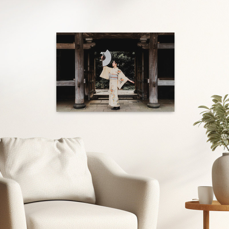 «Kimono japonais», art mural classique élégant et serein, H 16 po x l 24 po