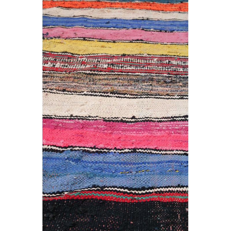 Vintage Morrocan Berber Cotton Wool Acryllic On Cotton 4Ft9inx12ft Pink