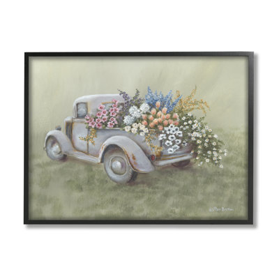 " Farmhouse Flower Buggy Car " by Pam Britton