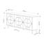 183cm Wide Modern Geometric Sideboard Storage with Push-to-open Doors-101987282