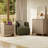 Allete Modern Fluted 2-Drawer Nightstand With Charging Station-364542003