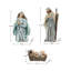 Ensemble de 12 figurines de crèche de Noël surdimensionnées en résine bleue de luxe