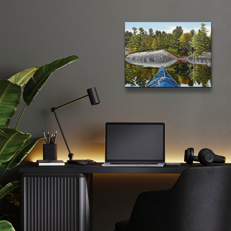  Art mural en verre acrylique, 16 po x 12 po «Runnements Bay Reflection» par Kenneth M Kirsch