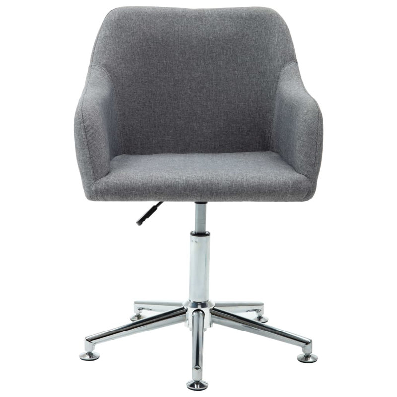 Danjela Swivel Office Chair Fabric, Light Gray