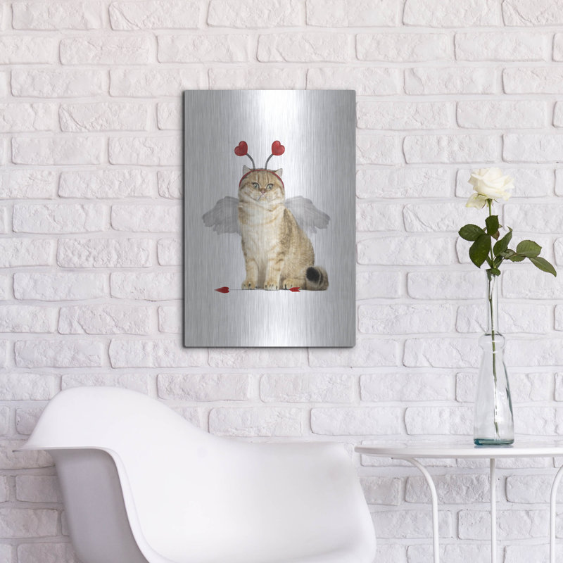  «Valentine Cupid» par John Hovenstine, art mural en métal, 16 po x 24 po, H 24 po x l 16 po