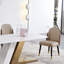 Table de salle à manger moderne et minimaliste avec panneau de pierre-106233963