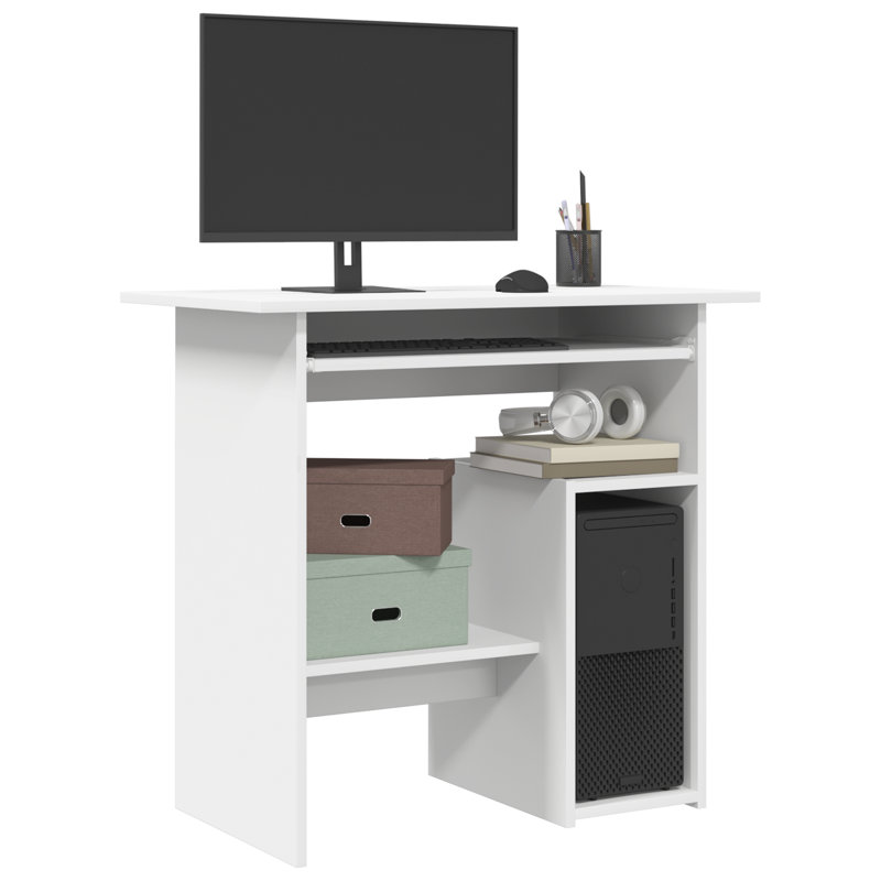Desk Engineered Wood, White, Writing Desk