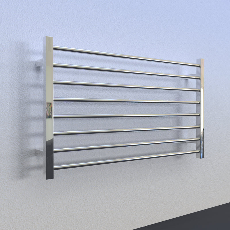 Chauffe-serviettes électrique avec minuterie, porte-serviettes chauffant pour la salle de bain, Argent