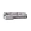Canapé et méridienne de 307 cm de largeur avec coussins en coton et duvet Hartig-833752468-833752401