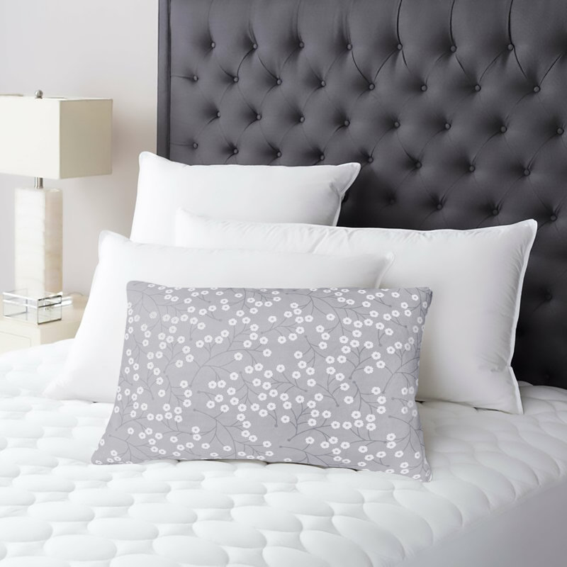 Indie-Rose Microfiber - Set of 2, Gray, Floral