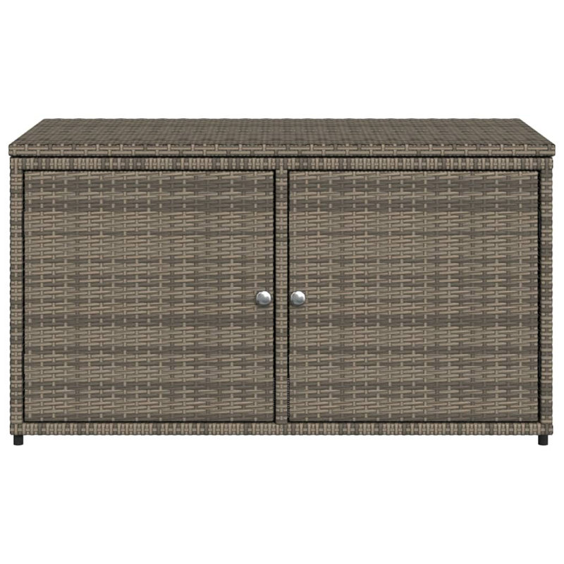 Garden Storage Cabinet 110X55x60.5 Cm Poly Rattan, Grey