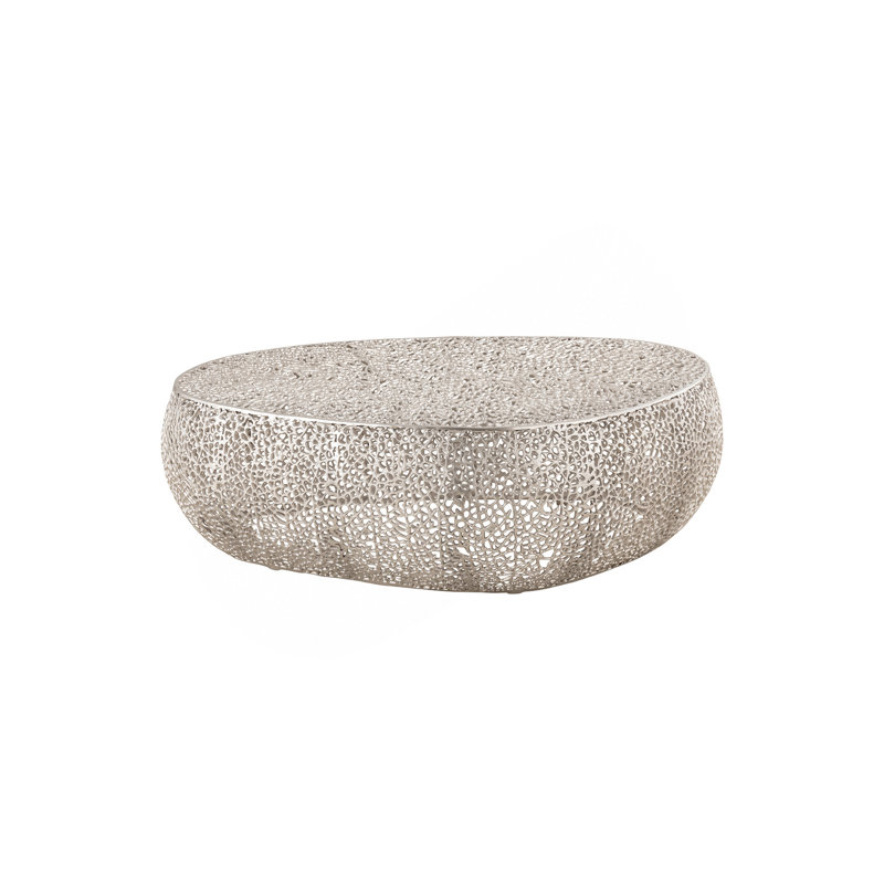 Table basse ovale argent, Argent argent