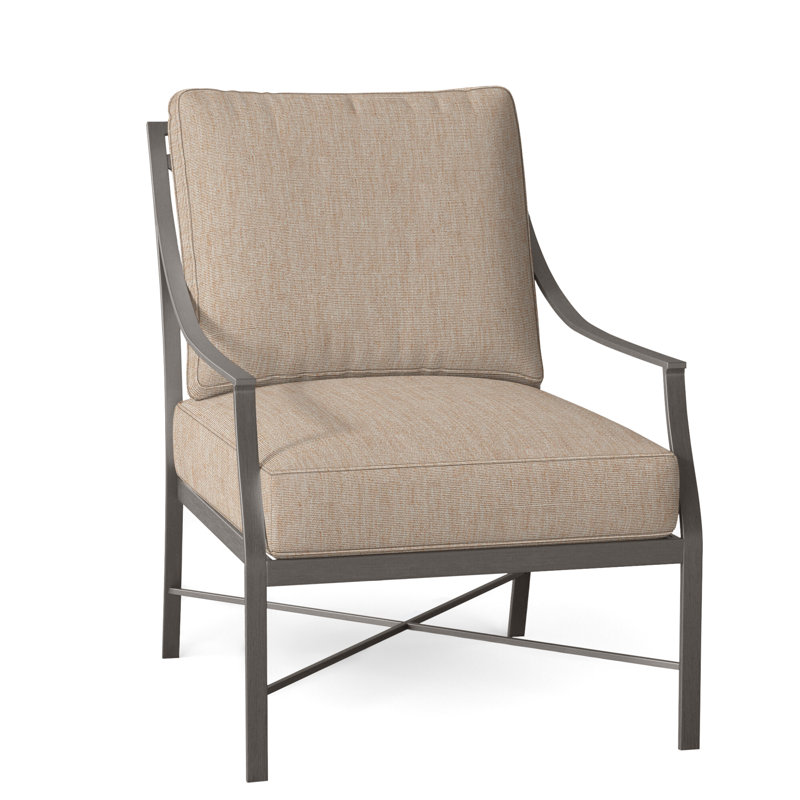 Fauteuil en aluminium Monaco - gris ardoise, Gris ardoise, Welt, Toile sable